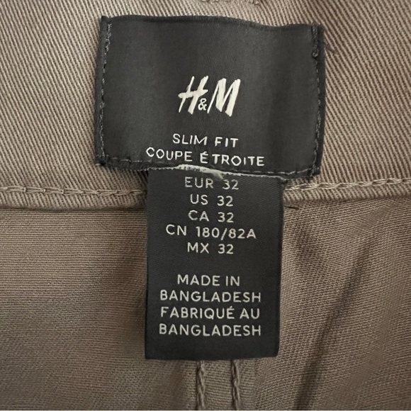 H&M Shorts Women's Size 32 Slim Fit Coupe E' Troite Taupe Stretch - Picture 5 of 9